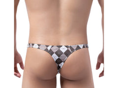 sexy gay man in brown Sexy Plaid Bulging Pouch Thongs | Gay Men Underwear- pridevoyageshop.com - gay men’s underwear and swimwear