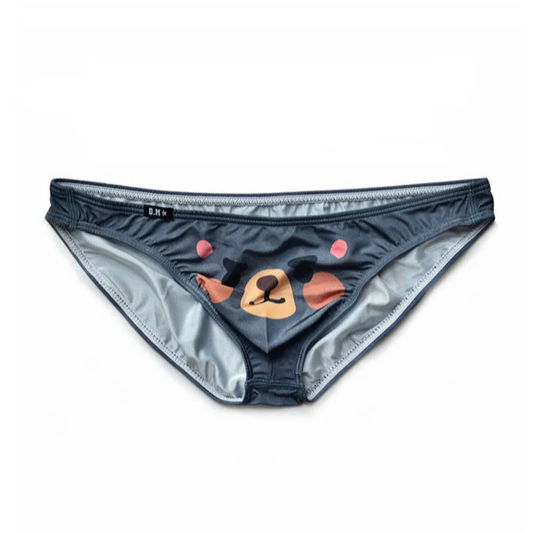 Gray DM Men’s Bear Tease Briefs - pridevoyageshop.com - gay men’s thongs, boxers, briefs and jockstraps