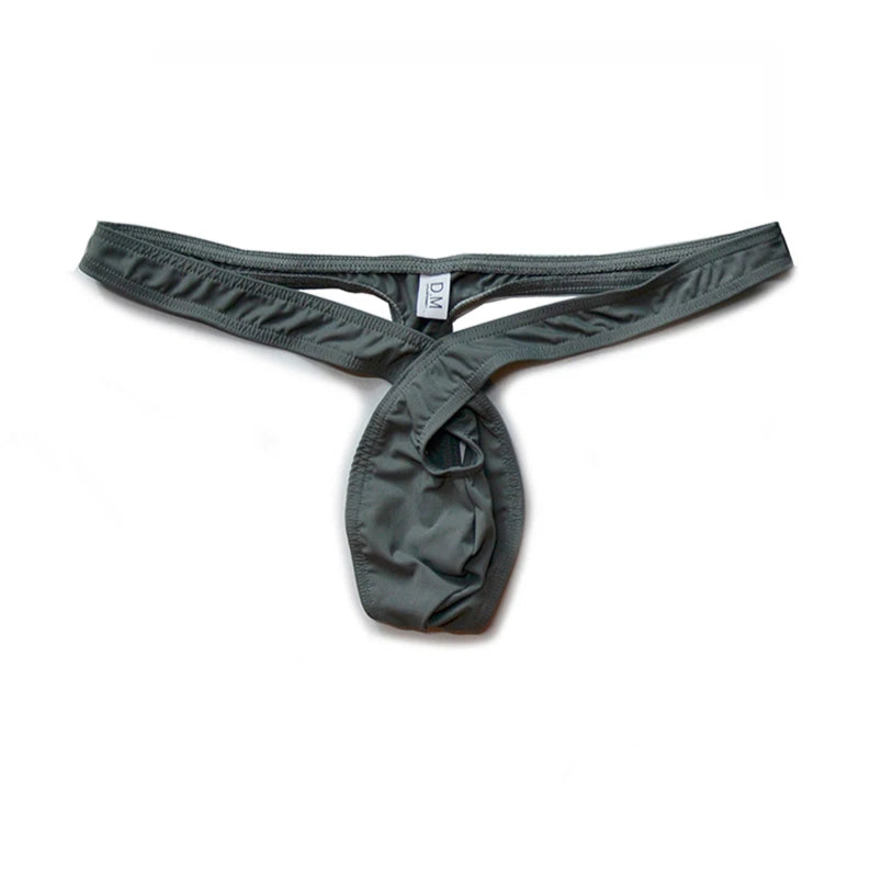Gray DM Men’s Twist Tease Thong - pridevoyageshop.com - gay men’s thongs, boxers, briefs and jockstraps