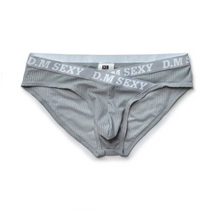 Gray Men’s D.M. Sexy Criss-cross Mesh Brief - pridevoyageshop.com - gay men’s thongs, boxers, briefs and jockstraps