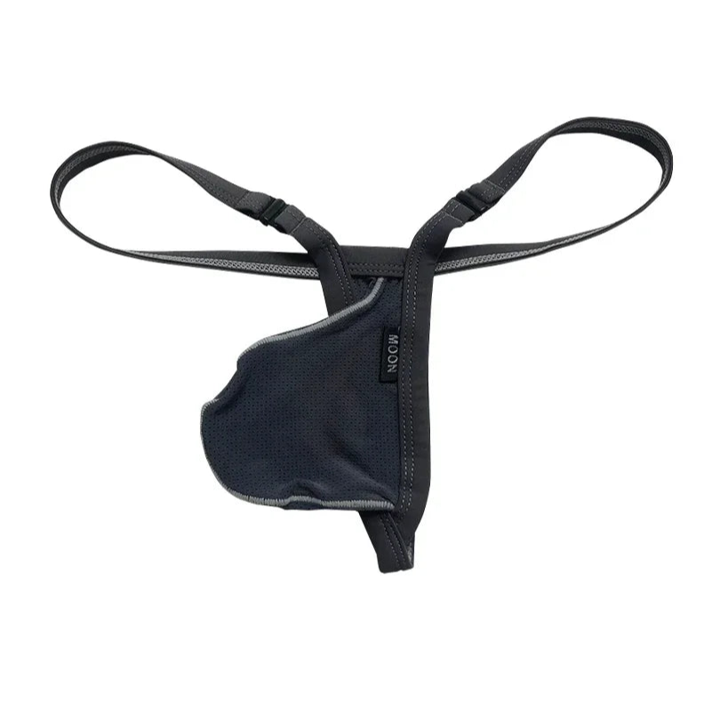 Gray Men’s Strapped Desire Thong - pridevoyageshop.com - gay men’s thongs, boxers, briefs and jockstraps