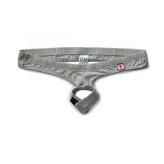 Gray Men’s Velcro Cock Ring Thong - pridevoyageshop.com - gay men’s thongs, boxers, briefs and jockstraps