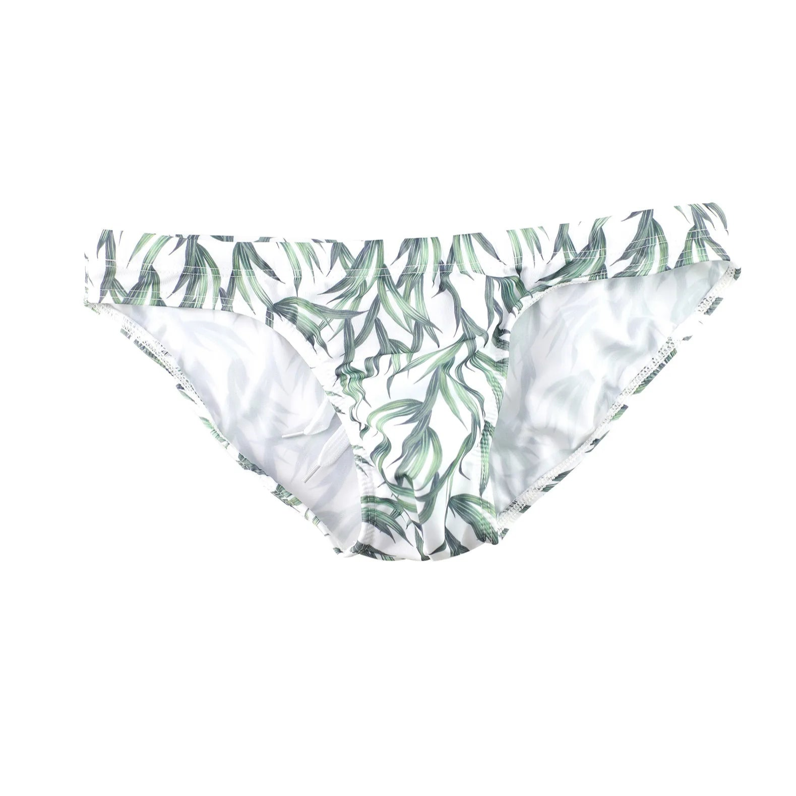 Green bamboo Men’s Bushy Boy Swim Briefs - pridevoyageshop.com - gay men’s sexy swim briefs, trunks, board shorts, and bikinis
