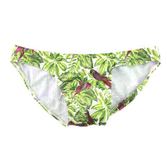 Green parrots Men’s Bushy Boy Swim Briefs - pridevoyageshop.com - gay men’s sexy swim briefs, trunks, board shorts, and bikinis