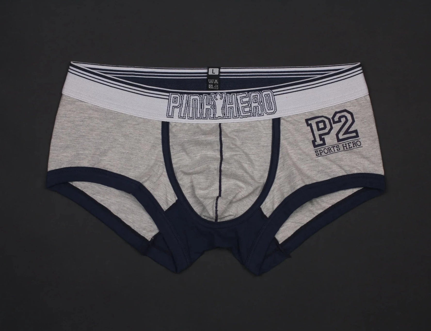 gray Pink Hero Square Cut Boxer Briefs - pridevoyageshop.com - gay men’s underwear and swimwear