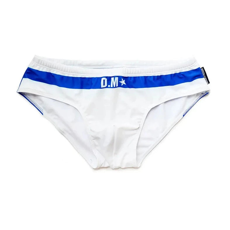 blue DM Gay Men's Position Swim Briefs - pridevoyageshop.com - gay men’s underwear and swimwear