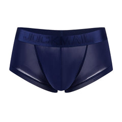 Navy Blue JOCKMAIL - Mens Ice Silk Underwear: Best Boxers for Men - pridevoyageshop.com - gay men’s underwear and swimwear