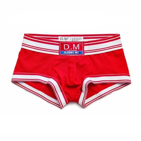red DM Men's Mesh Boxer Briefs - pridevoyageshop.com - gay men’s underwear and swimwear