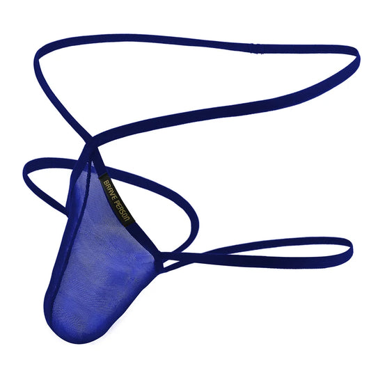blue Men's Bold Barely There Jockstrap Thong - pridevoyageshop.com - gay men’s underwear and swimwear