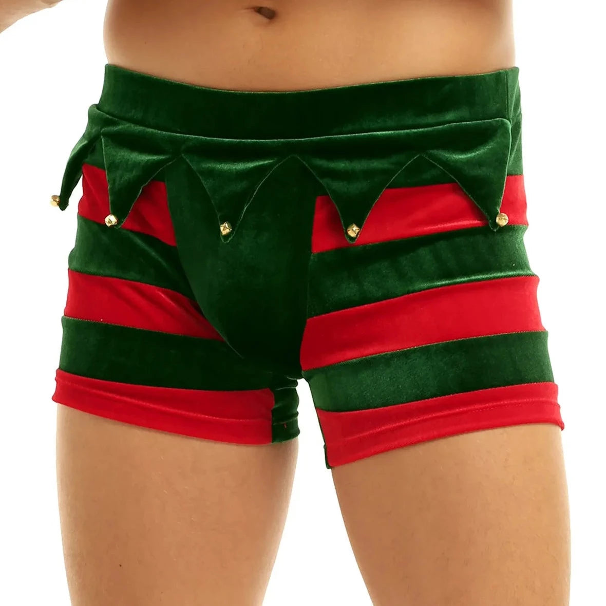 a hot gay man in Men's Santa Claus Jingle Balls Boxer Briefs for Christmas - pridevoyageshop.com - gay men’s underwear and swimwear