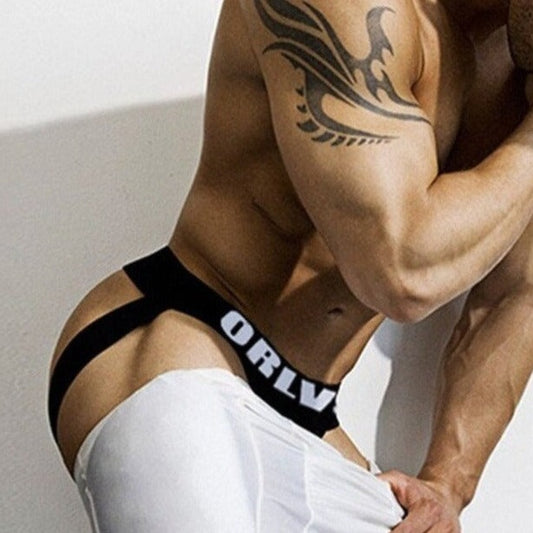 a man in Black ORLV Sexy Jockstrap: Men's Jock Underwear for Timeless Style - pridevoyageshop.com - gay men’s underwear and swimwear