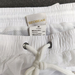 details of white Gay Swimwear & Beachwear | Men's Transparent Swim Trunks - pridevoyageshop.com - gay men’s underwear and swimwear