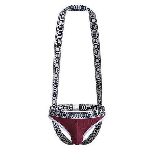 Burgundy Gay Jockstraps: Mesh Jockstrap & Jockstrap Fetish- pridevoyageshop.com - gay men’s underwear and swimwear