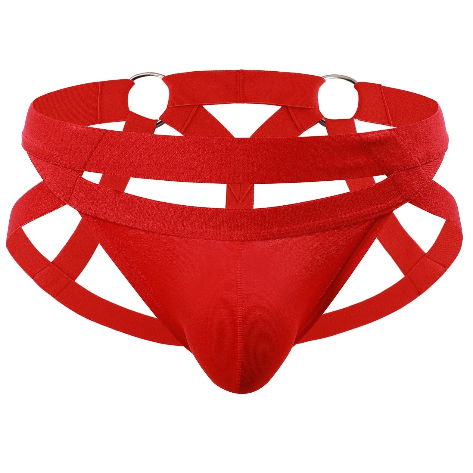 red Erotic Bondage Jockstrap: Mens Jock Strap Underwear and Gay Lingerie - pridevoyageshop.com - gay men’s underwear and swimwear