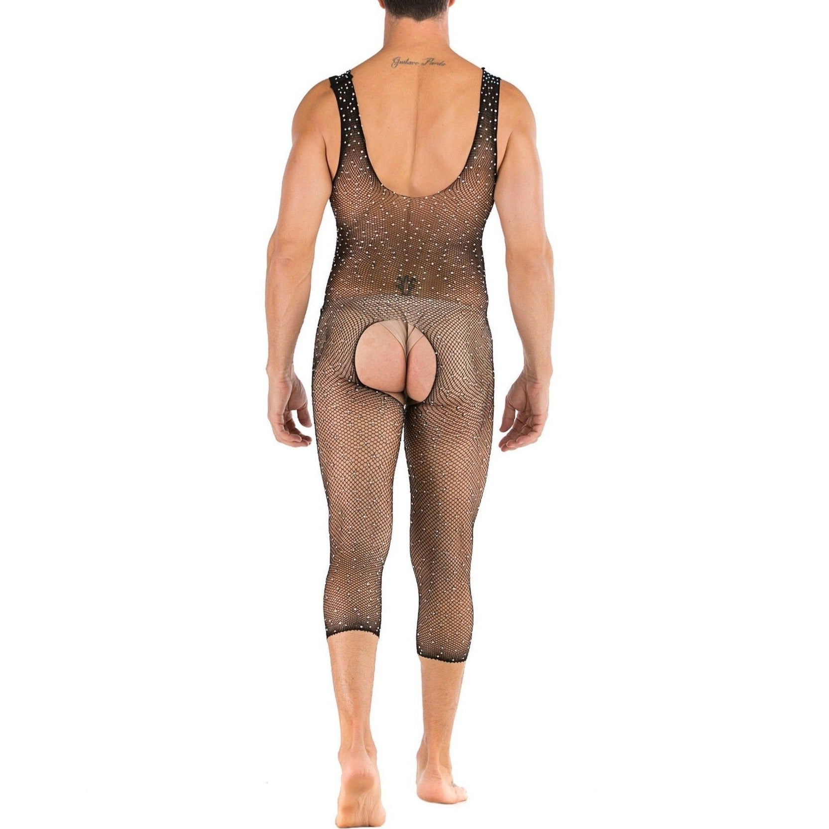 sexy gay man in Erotic Crotchless Baby's Breath Bodystocking | Gay Lingerie - pridevoyageshop.com - gay men’s bodystocking, lingerie, fishnet and fetish wear