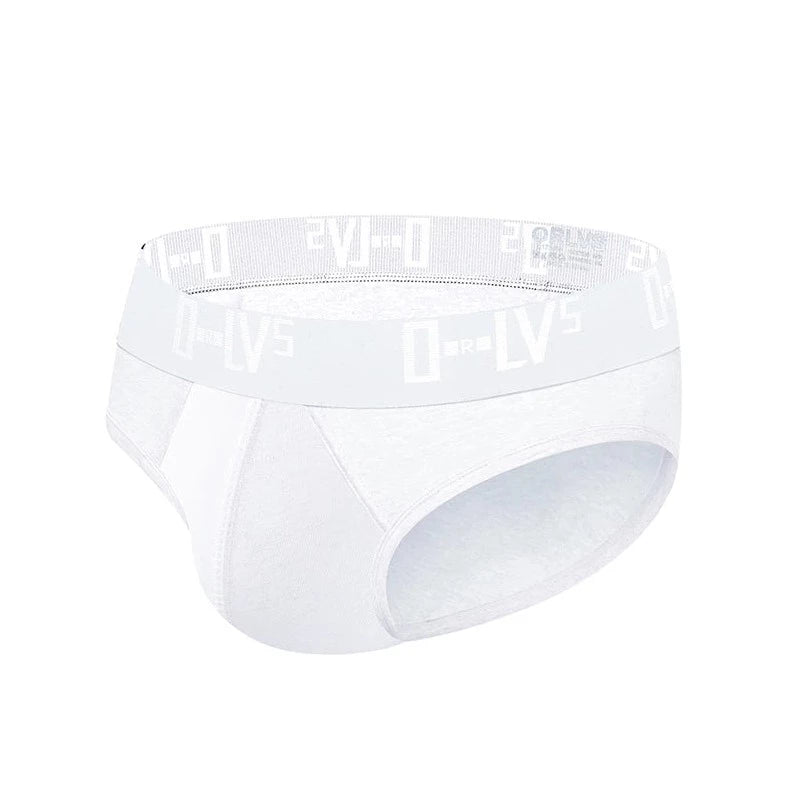 white ORLVS Gay Men's Basic Briefs - pridevoyageshop.com - gay men’s underwear and swimwear