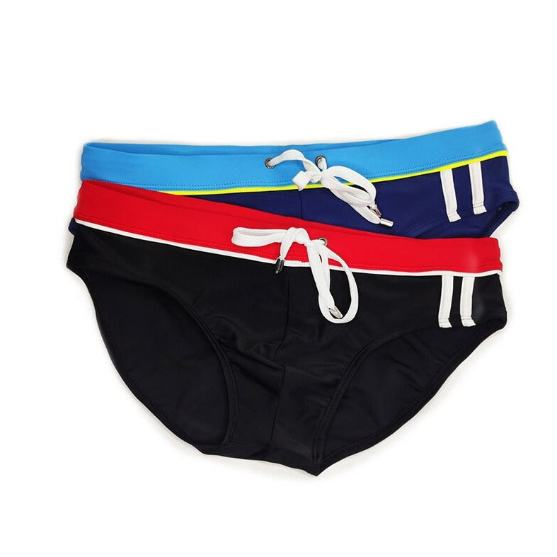 details of Gay Swimwear | Side Stripe Swim Briefs- pridevoyageshop.com - gay men’s underwear and swimwear