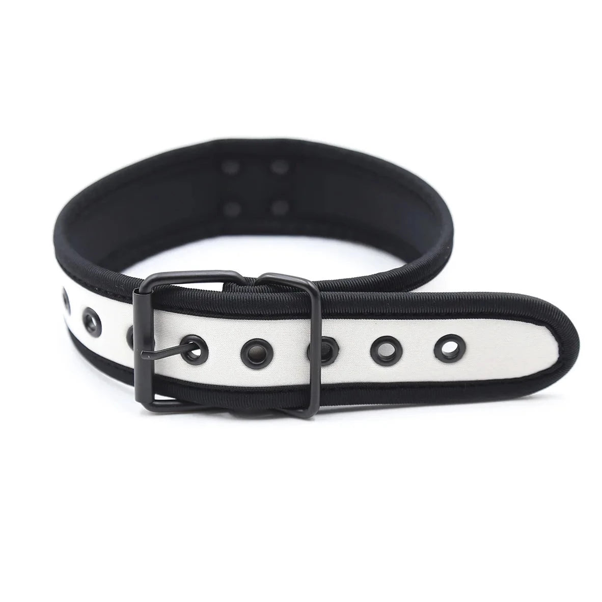 white Gay Men's Puppy Collar - pridevoyageshop.com - gay men’s bodystocking, lingerie, fishnet and fetish wear