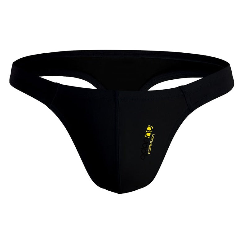 black ADANNU Classic Gay Thong | Gay Men Underwear- pridevoyageshop.com - gay men’s underwear and swimwear