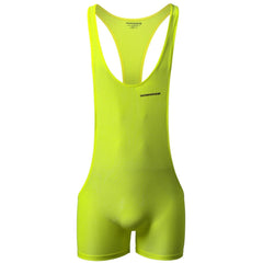 yellow Gay Singlet and Bodysuit | Men's Workout Gym Singlets - Men's Singlets, Bodysuits, Rompers & Jumpsuits - pridevoyageshop.com