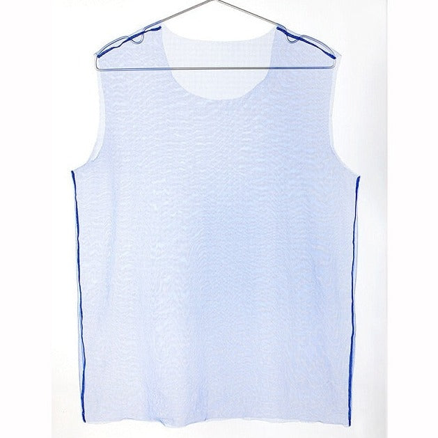 blue Gay Tops | Men's Ultra-thin Transparent Tank Top - pridevoyageshop.com - gay men’s gym tank tops, mesh tank tops and activewear