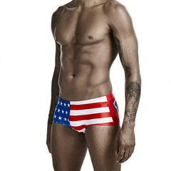 hot gay man in Gay Swimwear & Beachwear | American Flag Swim Trunks - pridevoyageshop.com - gay men’s underwear and swimwear