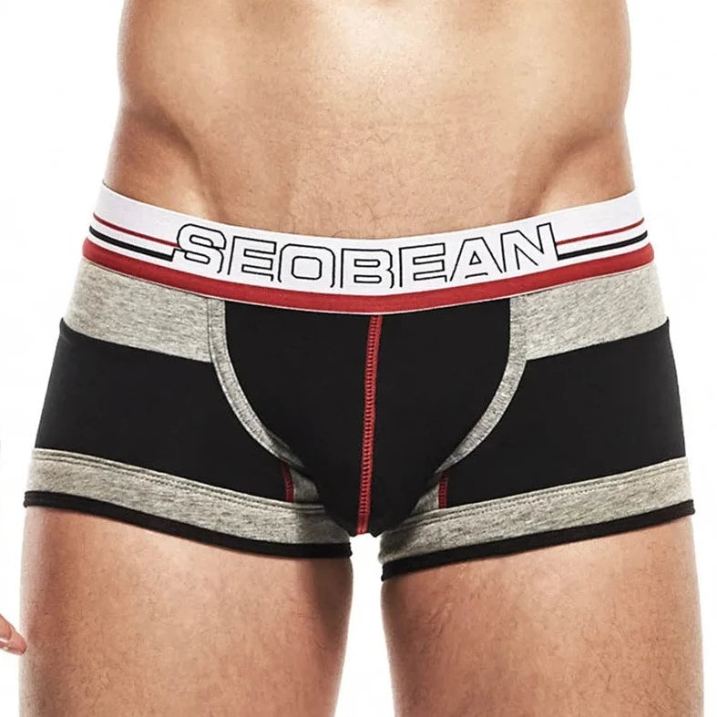 a sexy gay man in black SEOBEAN Men's Vintage Boxer Briefs - pridevoyageshop.com - gay men’s underwear and swimwear