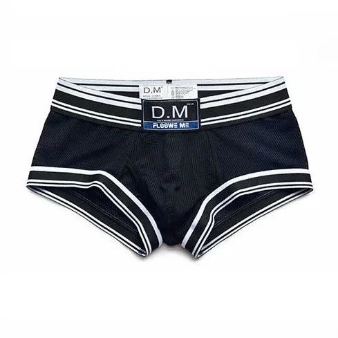 black DM Men's Mesh Boxer Briefs - pridevoyageshop.com - gay men’s underwear and swimwear