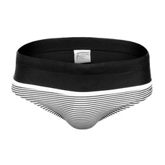 black Men's Sailor Stripe Swim Briefs - pridevoyageshop.com - gay men’s underwear and swimwear