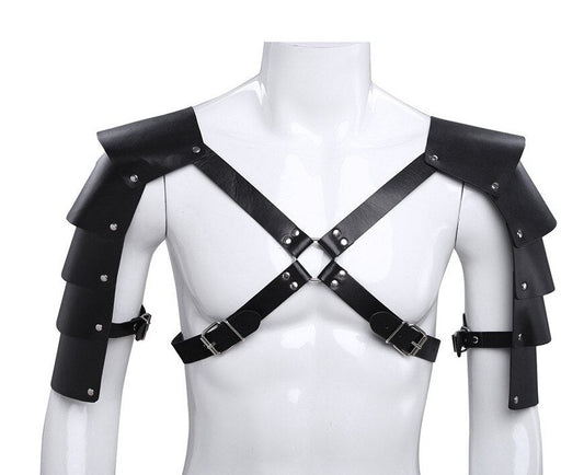 Gothic Winged Gladiator Harness | Gay Harness- pridevoyageshop.com - gay men’s harness, lingerie and fetish wear