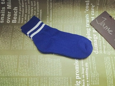 blue Vintage Short Sports Socks for Men: Best Choice for Gay White Socks- pridevoyageshop.com - gay men’s harness, lingerie and fetish wear