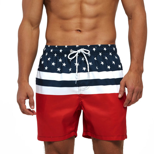 Patriotic American Flag Board Shorts - pridevoyageshop.com - gay men’s underwear and swimwear
