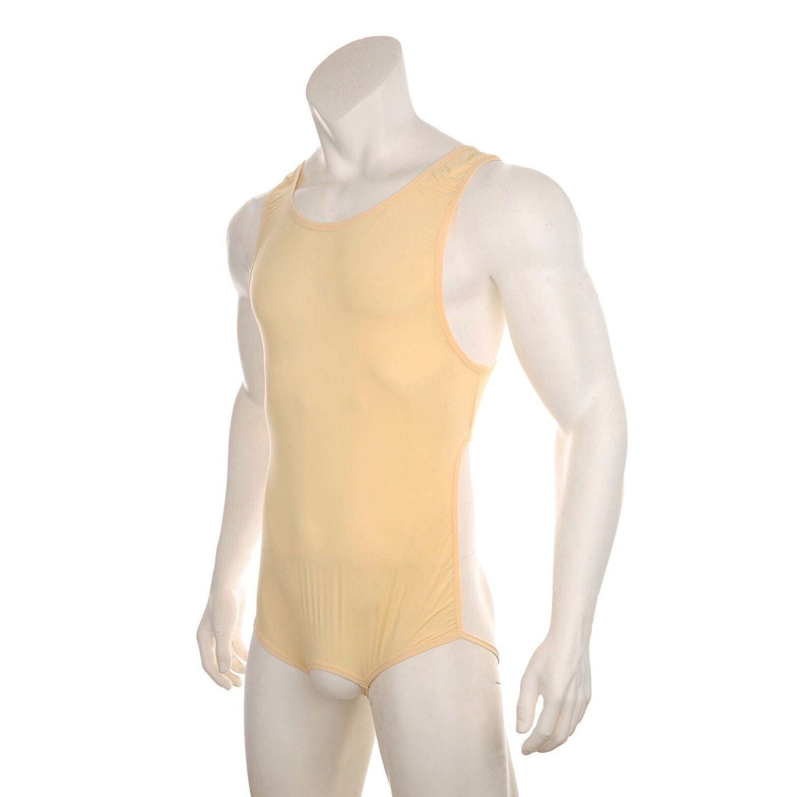 nude Gay Bodysuit and Singlet | Show It Off Blackless Bodysuit - Men's Singlets, Bodysuits, Leotard & Unitard - pridevoyageshop.com