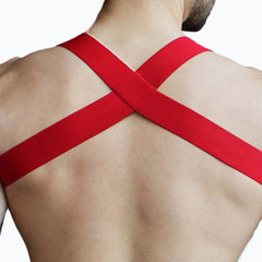 sexy gay man in red Gay Men's Gold Chain Harness | Gay Harness- pridevoyageshop.com - gay men’s harness, lingerie and fetish wear