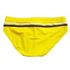 details of yellow Gay Swimwear | French Swim Briefs- pridevoyageshop.com - gay men’s underwear and swimwear