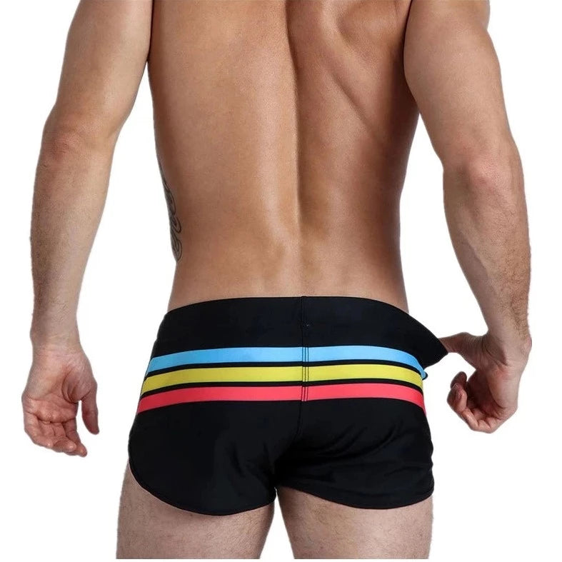 a hot gay man in black Men's Beach House Swim Briefs - pridevoyageshop.com - gay men’s underwear and swimwear