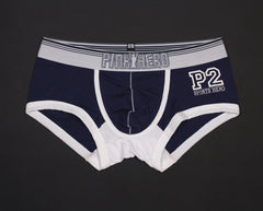Sapphire blue Pink Hero Square Cut Boxer Briefs - pridevoyageshop.com - gay men’s underwear and swimwear
