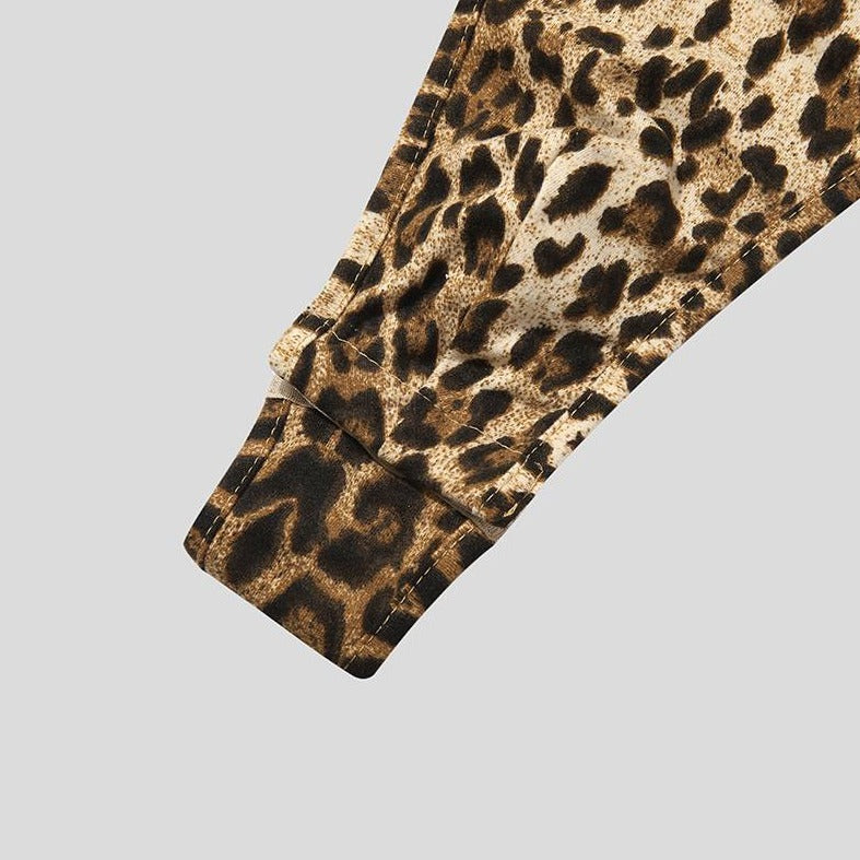 details of Gay Bodysuit and Singlet | Men's Leopard Print Bodysuit - Men's Singlets, Bodysuits, Leotard & Unitard - pridevoyageshop.com