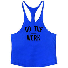 blue Gay Tops | Men's Bodybuilding Cotton Stringer Tank Tops - pridevoyageshop.com - gay men’s gym tank tops, mesh tank tops and activewear