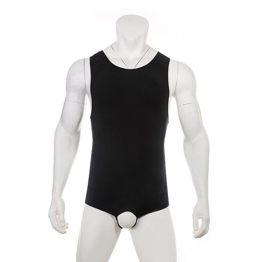 black Gay Bodysuit and Singlet | Show It Off Blackless Bodysuit - Men's Singlets, Bodysuits, Leotard & Unitard - pridevoyageshop.com