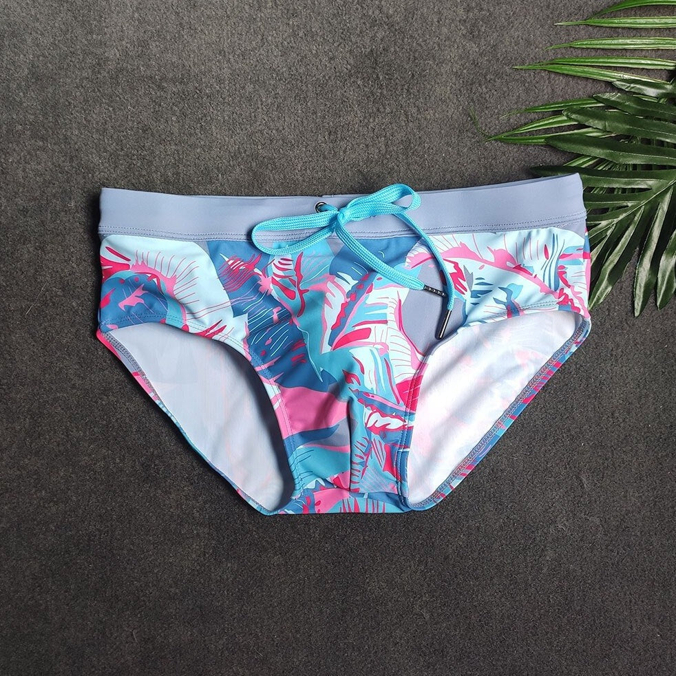 details of Gay Swimwear | Men's Tropical Swim Brief- pridevoyageshop.com - gay men’s underwear and swimwear