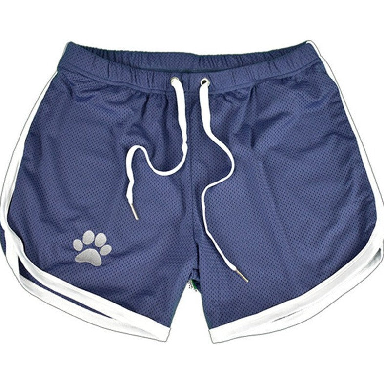 blue white gray white Gay Shorts | Gay Bear Paw Gym Shorts - Men's Activewear, gym short, sport shorts, running shorts- pridevoyageshop.com
