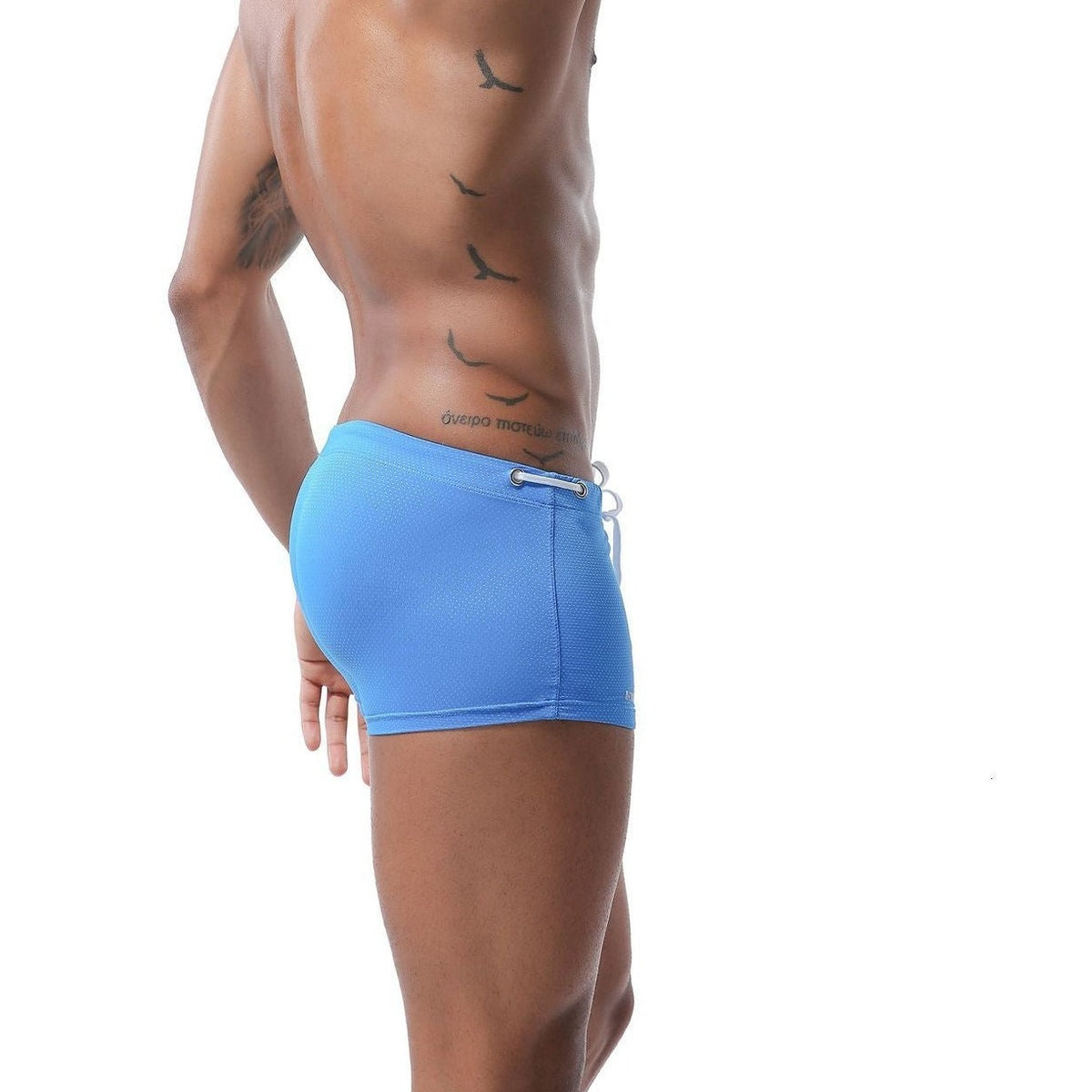 hot gay man in blue Gay Swimwear & Beachwear | Men's Bowtie Tight Swim Trunks - pridevoyageshop.com - gay men’s underwear and swimwear