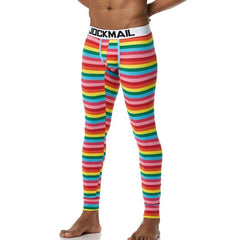 sexy gay man in rainbow Gay Leggings | Men's WFH Thermal Leggings - pridevoyageshop.com - gay men’s underwear and activewear