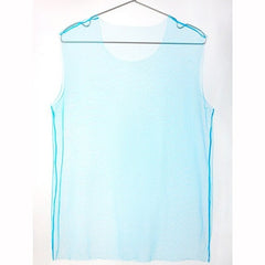 light blue Gay Tops | Men's Ultra-thin Transparent Tank Top - pridevoyageshop.com - gay men’s gym tank tops, mesh tank tops and activewear