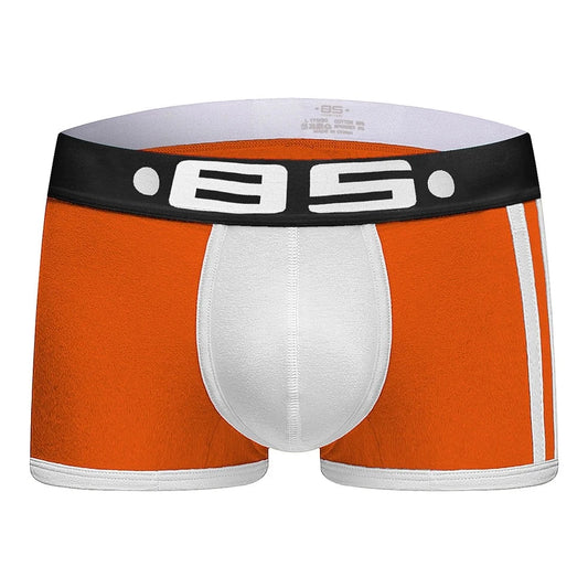 orange 85 Men's Racing Stripe Boxer Briefs - pridevoyageshop.com - gay men’s underwear and swimwear