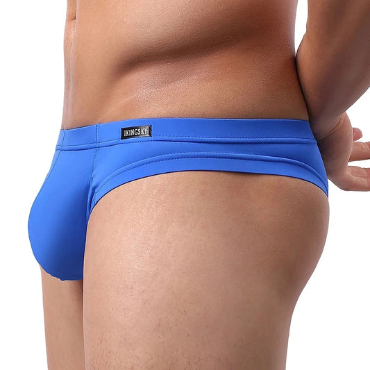 sexy gay man in blue Men's Bold Skinny Buns Out Briefs 6-Pack - pridevoyageshop.com - gay men’s underwear and swimwear