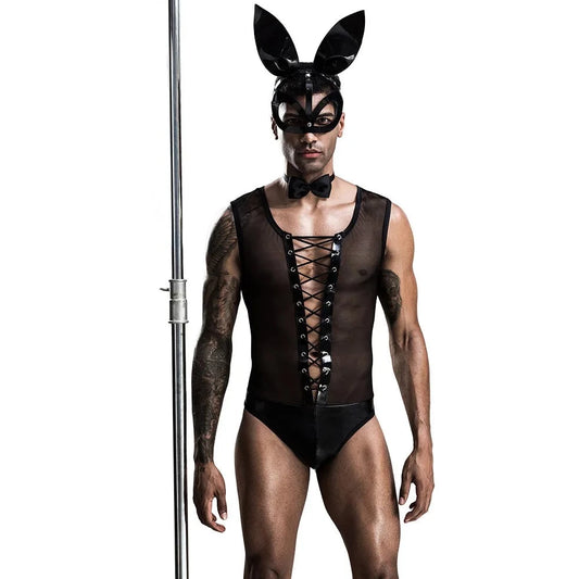 a hot gay man in Sexy Rabbit Gay Costume | Gay Costume & Club Wear - pridevoyageshop.com - gay costumes, men Role Play Outfits, gay party costumes and gay rave outfits