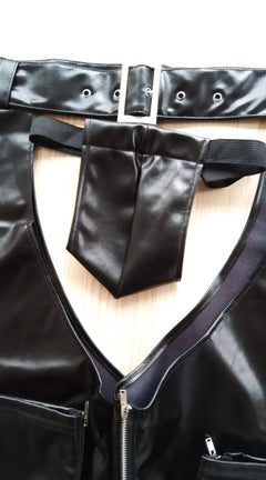 Men's PU Leather Assless Cowboy Chaps - pridevoyageshop.com - gay men’s bodystocking, lingerie, fishnet and fetish wear
