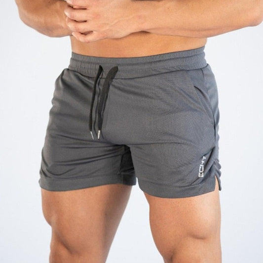 sexy gay man in Medium grey Gay Shorts | Men's Gym Training Shorts - Men's Activewear, gym short, sport shorts, running shorts- pridevoyageshop.com